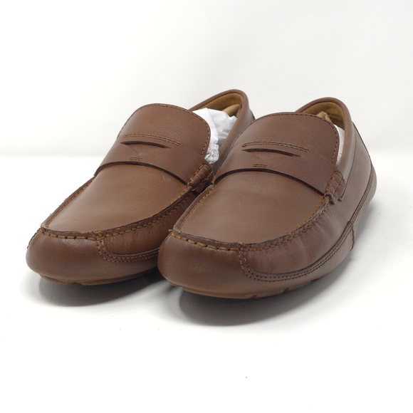Clarks Other - Clarks Markman Way Dark Tan Leather Loafer Slip On Shoes 9.5M